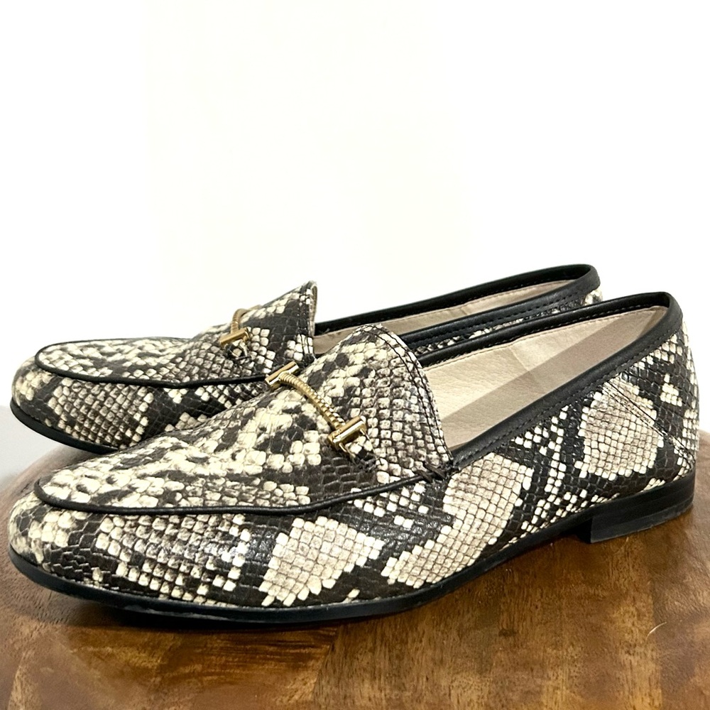 Sam Edelman Lior Roccia Snake Print Leather Loafer 7.5